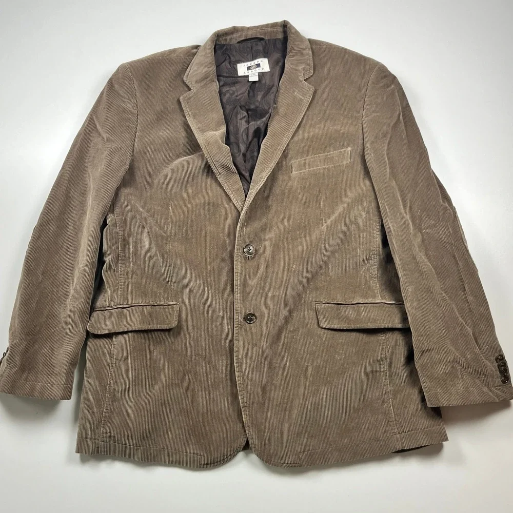 Joseph Abboud Corduroy Blazer Size XXL Brown w/Elbow Patch Classic Academic Prep
